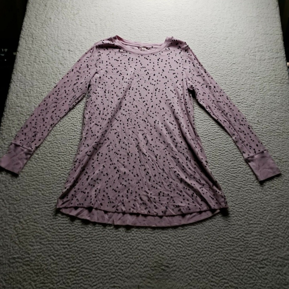 Victoria's Secret Sleepshirt Womens Large Pink Butterfly Long Sleeve Chemise